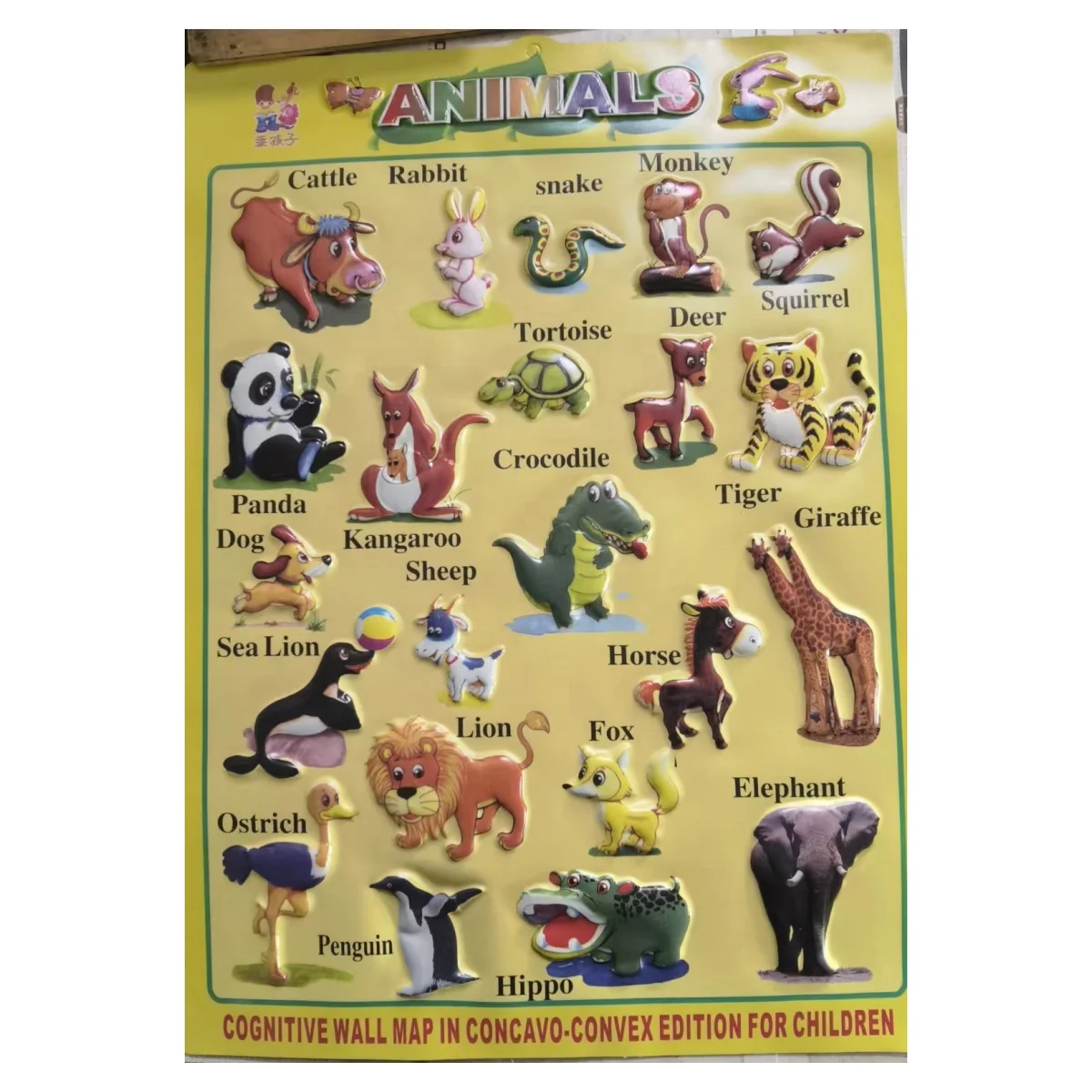Wholesale Various Wall Preschool Educational Classroom Door Laminated 3d emboss Poster wall chart For Kids