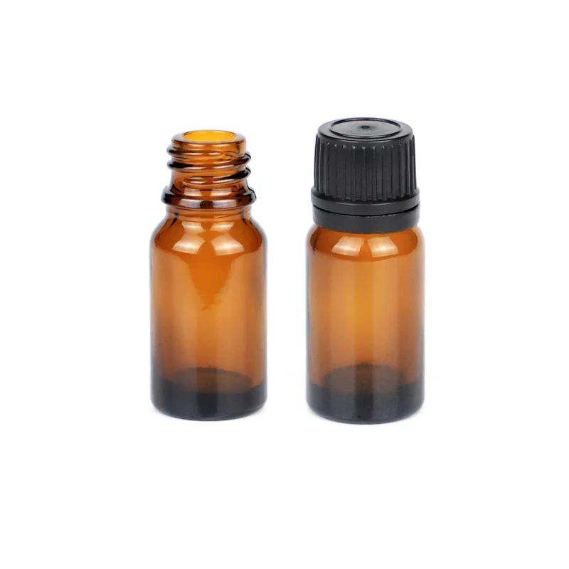 Idealpak Wholesale Skin Care Serum Container Amber 10 ml Glass Essential Oil Bottle Cap with Dropper