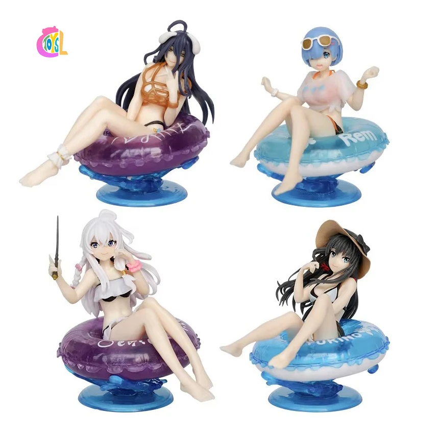 Japanese Sexy Hot Anime Girl Cartoon Movies Figurine Summer swimwear Vladilena Milize Rem albedo Cute Girl Figure