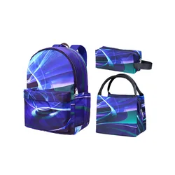 Outdoor casual three pieces set backpack bag with portable picnic bag and pencil case can be printed logo