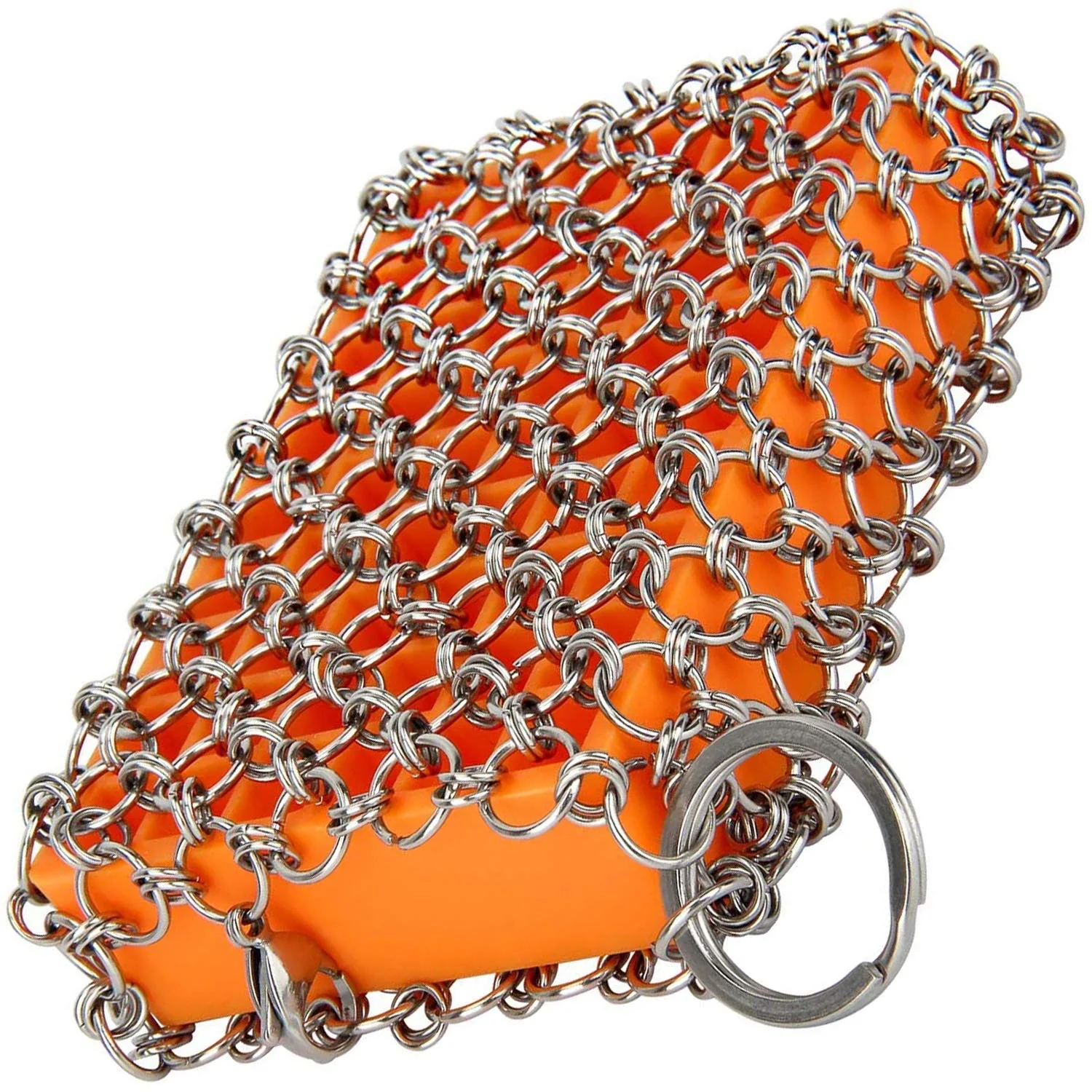 Скребок для цепи chainmail скраб чугунной кастрюли очиститель скребок чугуна/скребок с набором ухода за утюгом/