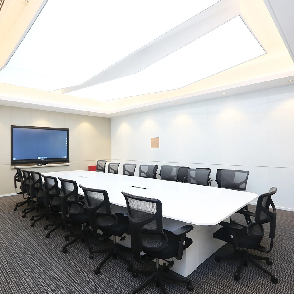 Современная офисная мебель, Меламиновый стол для конференц-зала, прямоугольный большой стол для встреч, стол для конференций