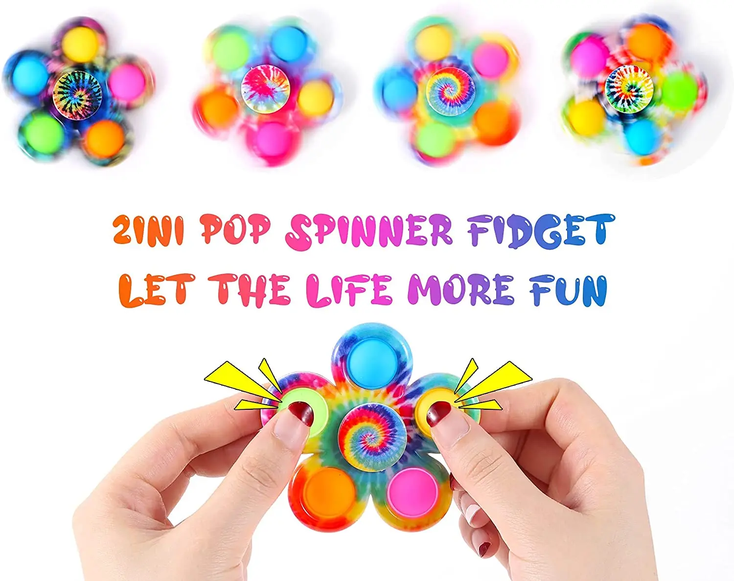 Amazon Top Seller PopIt Fidget Toy Spinner Toy Pop Dimple Fidget Toys Stress