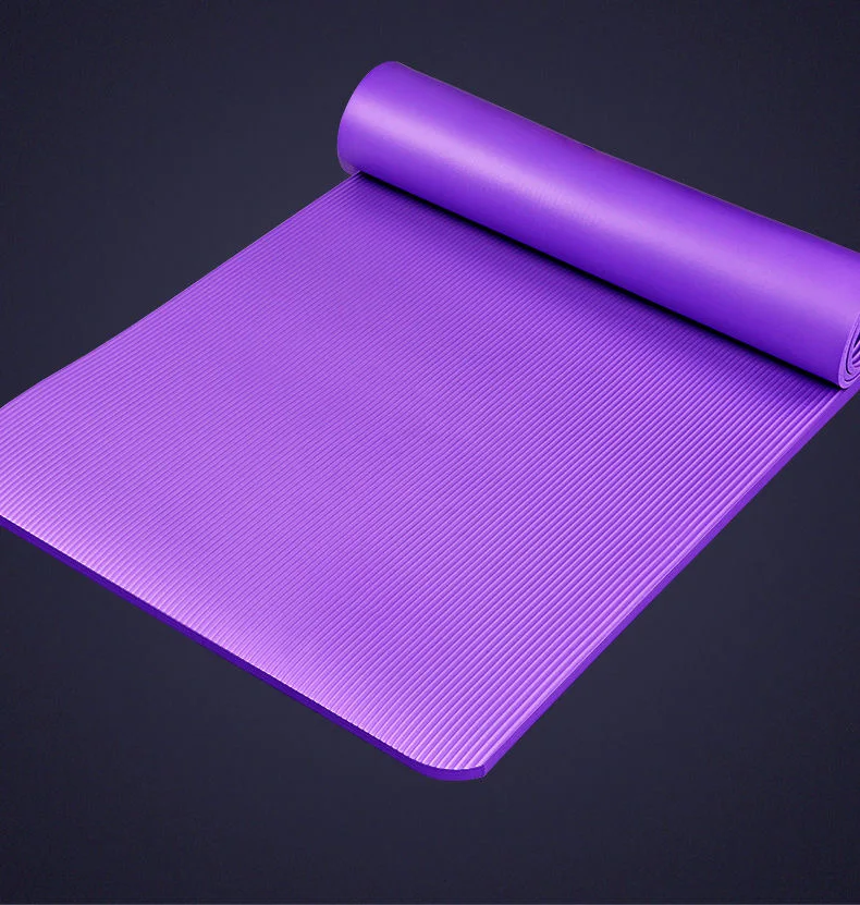 2022 yoga 8~20mm thick high density anti-slip exercise balance yoga mat with carrying strap