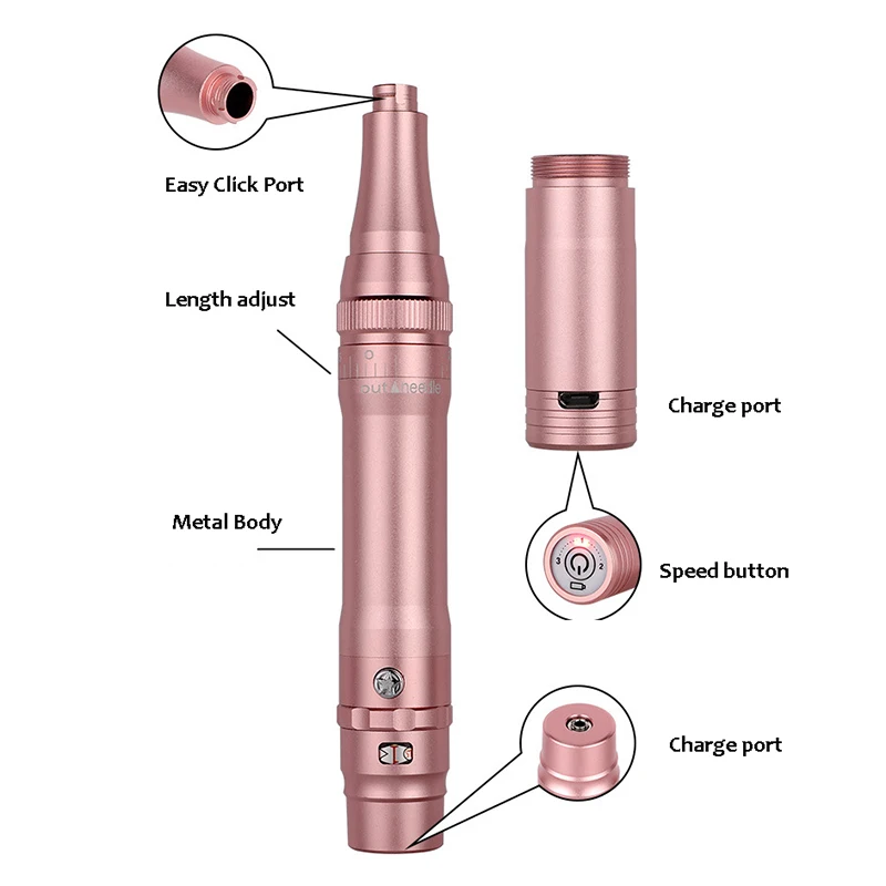 New High Quality Semi Wireless Digital Rechargeable Microshading Eyebrow Tattoo Pen lip Microblading Permanent Makeup Machine