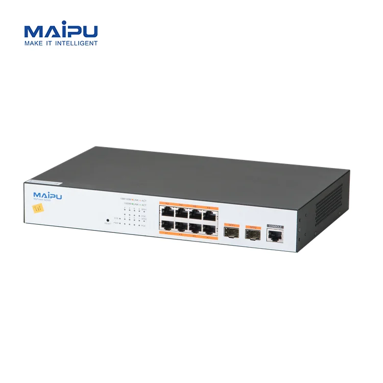 Maipu S2300-10TP-AC 8 Port Gigabit PoE PoE+ L2 Ethernet Network Access Switch 150W