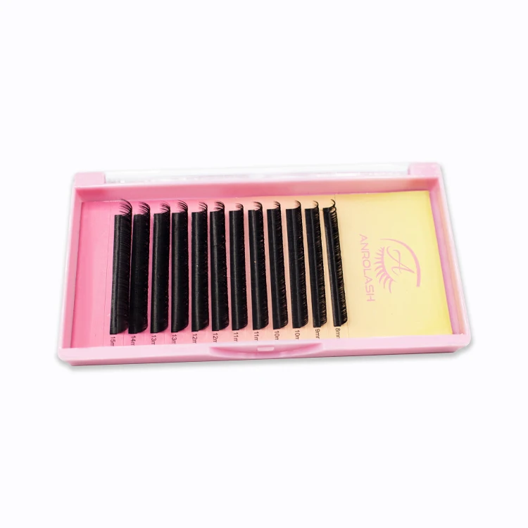 Anrolash Fanning Automatic Easy Fan Korean PBT Fibers Synthetic Eye Lashes 8-20mm Easy Fanning Eyelash Extensions