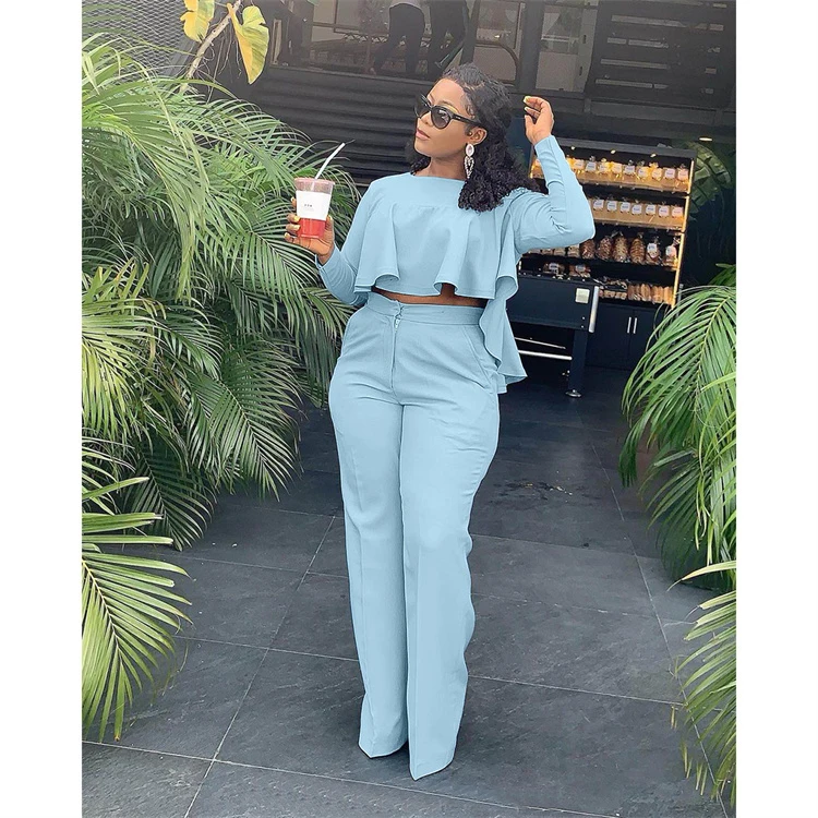 Женская Осенняя одежда 2021, спортивные костюмы bluey, короткая и длинная сзади, плюс размер, женская одежда, комплекты из двух предметов