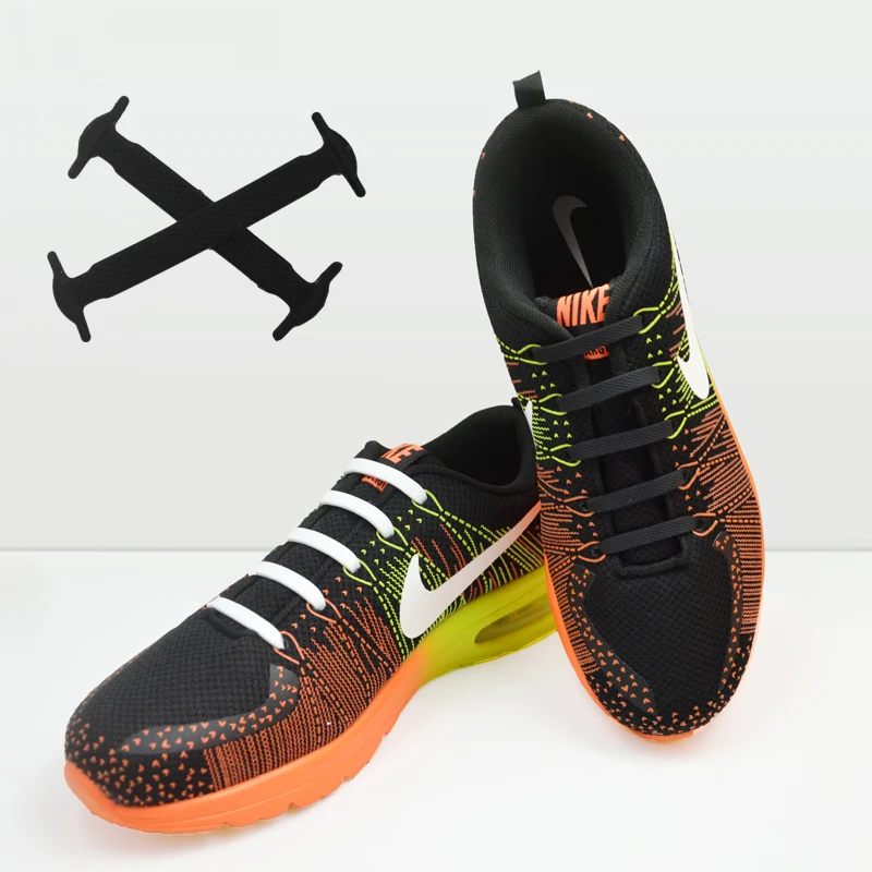 No Tie Shoelaces for Kids and Adults, Waterproof Silicone Flat Elastic Athletic Sport Shoe Laces for Sneakers Board Shoes