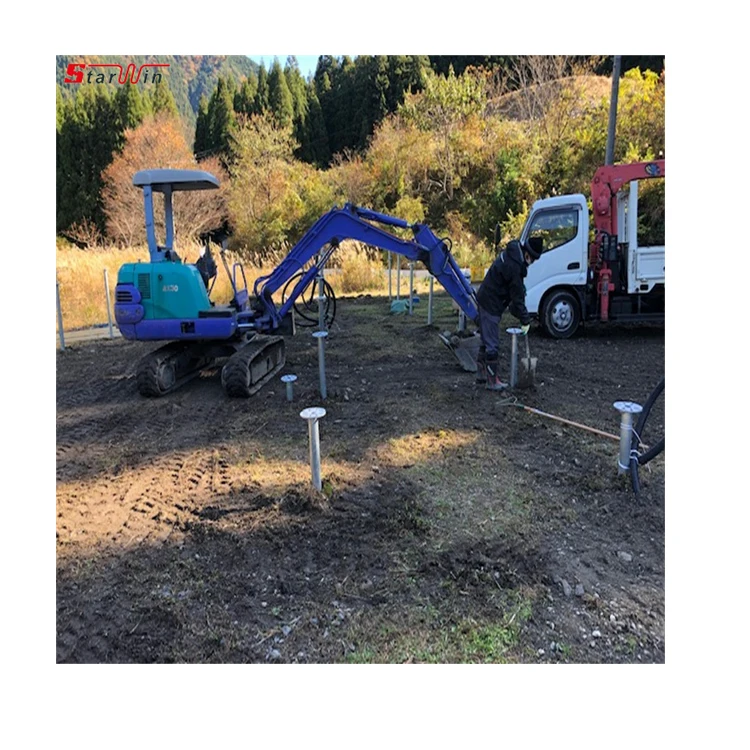 ground anchors screw in high quality Hot Dip Galvanized ground mounting system screw ground screw mounting