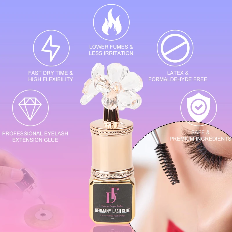 Custom Private Label Best Eyelash Extension Glue,1 Second Lash Glue Adhesive Eyelash Extension Glue