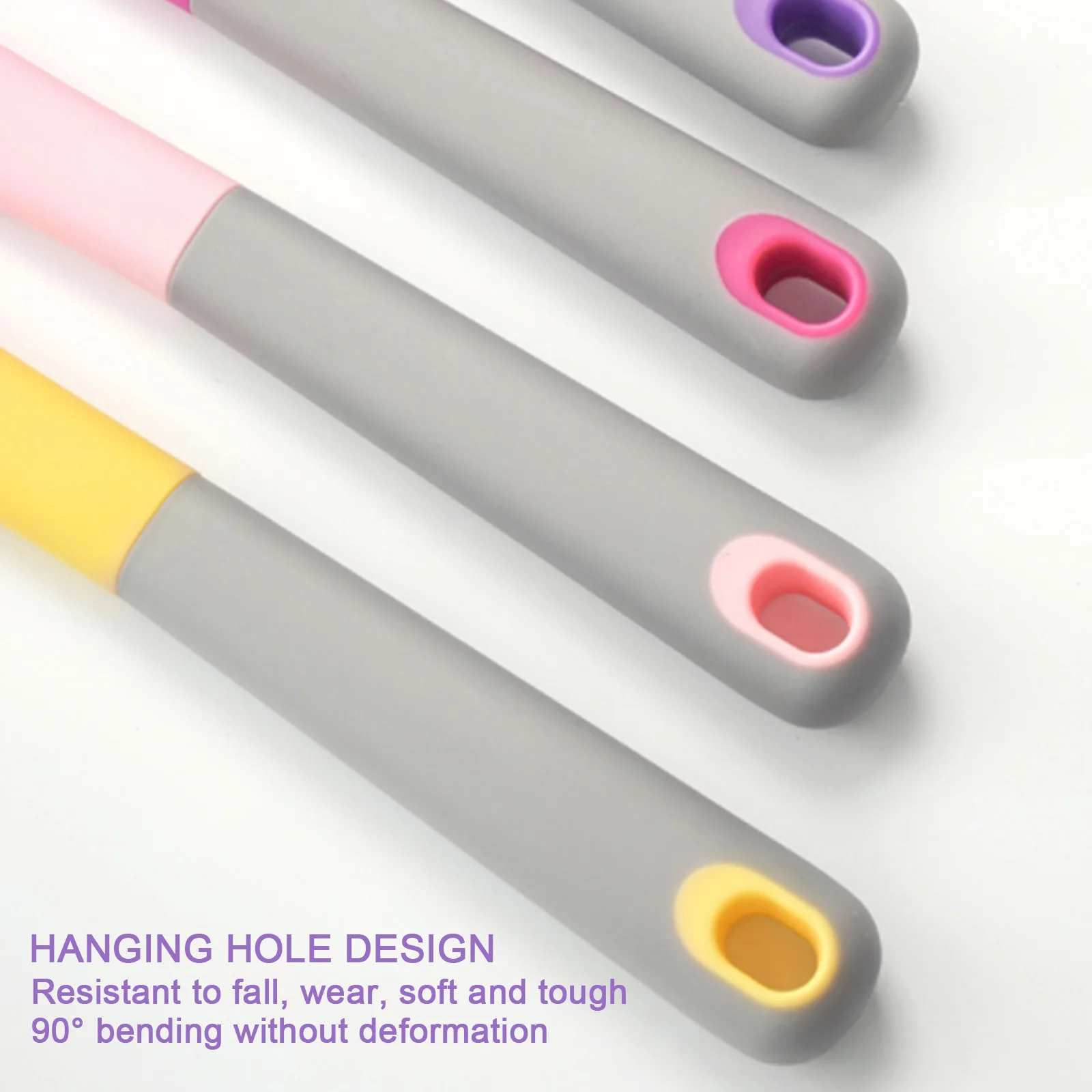 Silicone Bowl Scraper & Spatula, Multipurpose Kitchen Gadget Tool For Scraping Cake Baking, Bread Dough Fondant