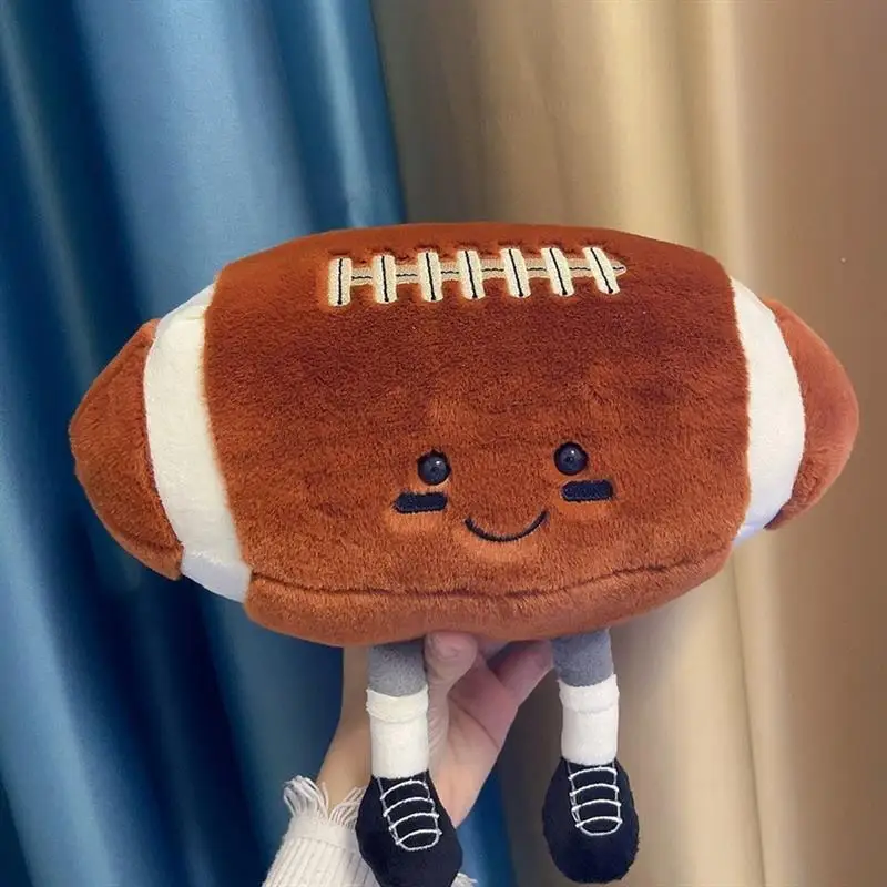 New fun sports soccer baby doll basketball cute plush toys rugby dolls wholesale