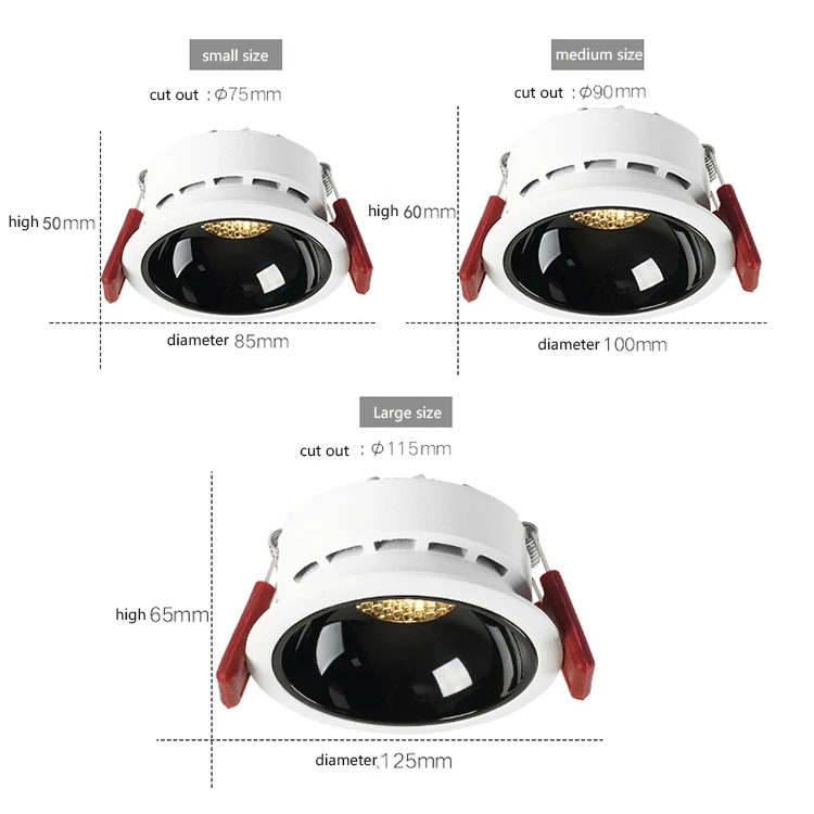 Hot sales dimmable 0-10v ceiling light spotlight anti glare led downlight 240v 24v tuya zigbee wifi smart led recessed downlight