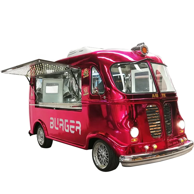 
Electric mini vintage ice cream hot dog hamburger chips coffee fast food truck food car 