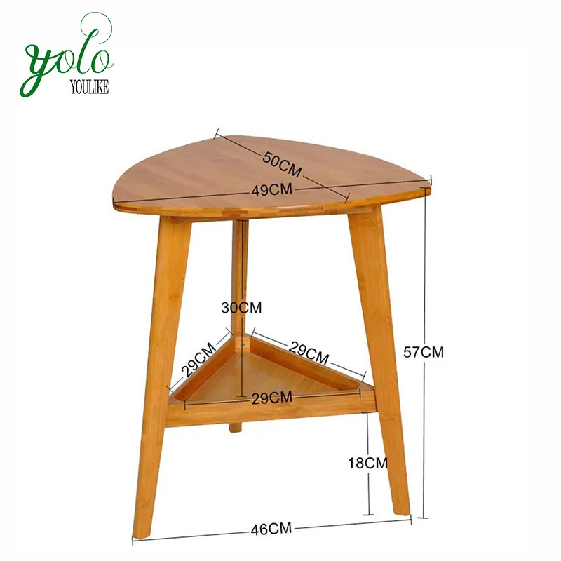 Wholesale Natural Bamboo Wood Small Side Sofa Coffee Table For Living Room