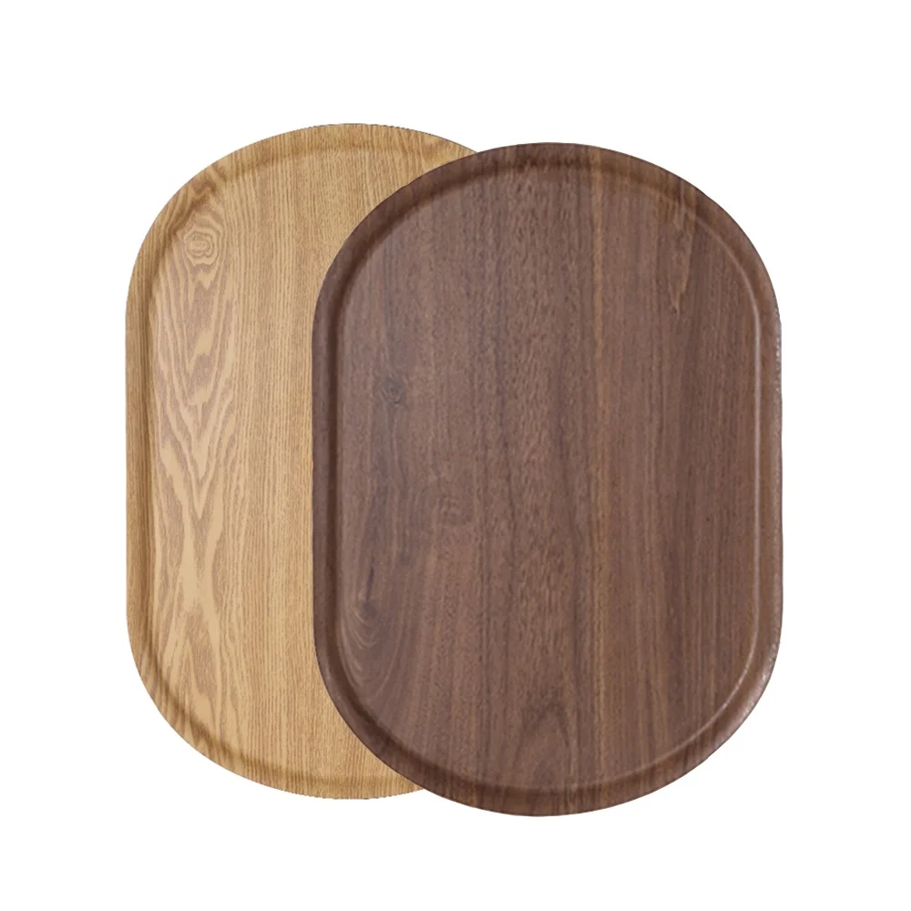 
Factory eco friendly not unbreakable wood fiber dishwasher safe portable hotel home bar club restaurant food fruit serving tray 