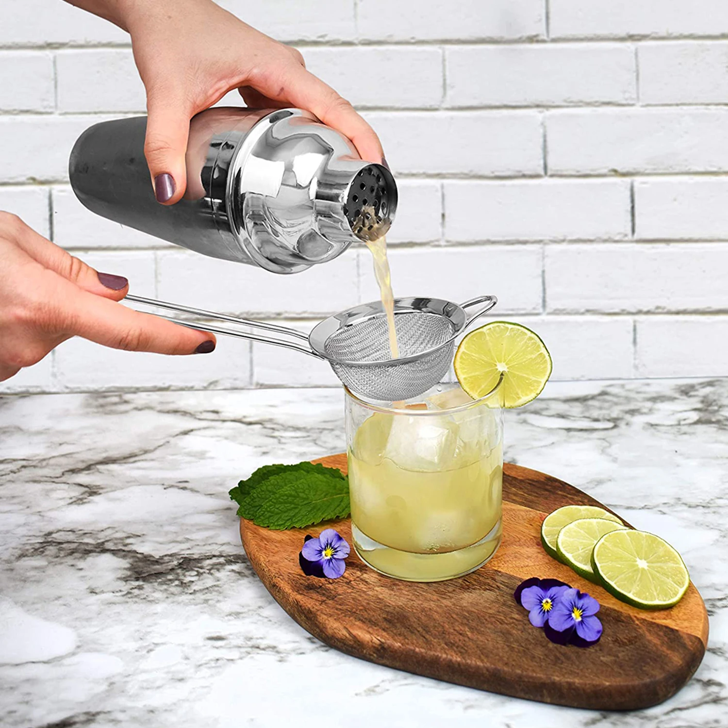 Bar Jigger Accessories Gift Travel Bag Cocktail Shaker Stainless Steel Barware Set Tools Double Vodka Bartender Kit With Stand