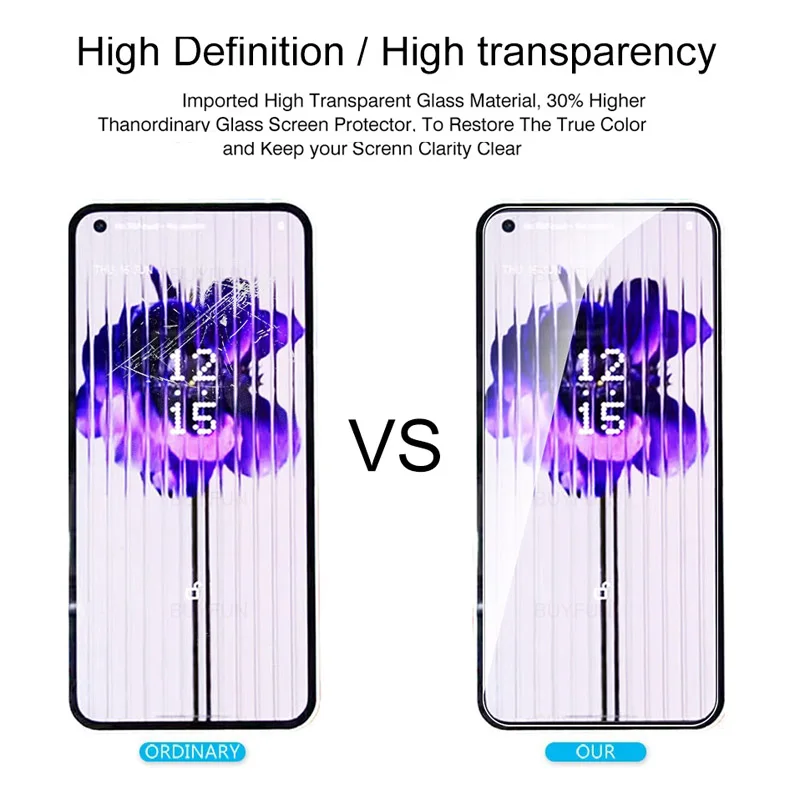 Full Cover Tempered Glass Films for Nothing Phone 1 2.5D Clear Screen Protector for Nothing Phone One 9H Protective Screen Films