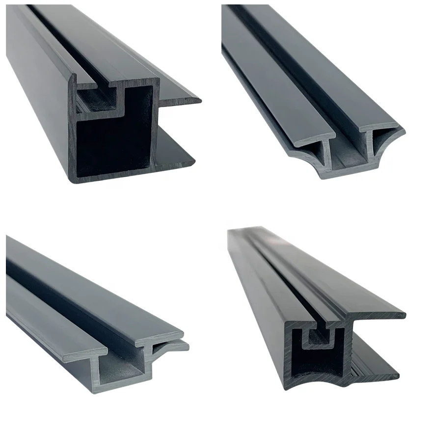 AISIKAO company durable glass sliding refrigerator door / window cabinet hard plastic rigid pvc upvc extrusion profile