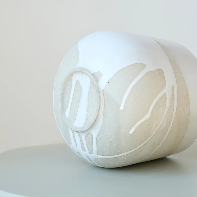 Factory direct selling splash white glaze bonsai indoor balcony decor plant pots ceramic pots for plants