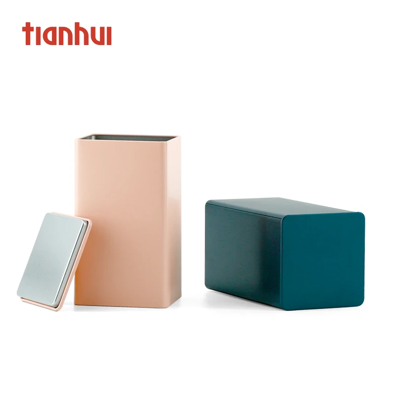 Квадратная металлическая коробка Tianhui для чая жестяная банка упаковки кофе