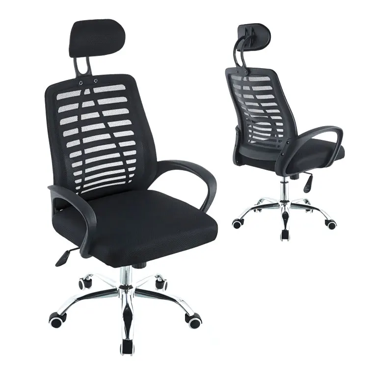 Ergonomic full back mesh office chair with headrest swivel office furniture