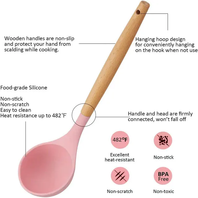  Kitchen Cooking utensil set 12 pcs Silicone Utensil