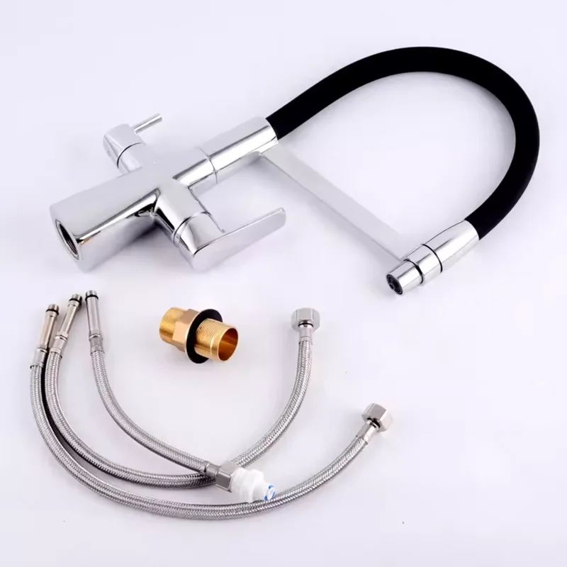 Minwei Enhance Your Luxury  Spring Pull Out  White Brass Faucet for Hand kitchen Sink and kitchen mixer