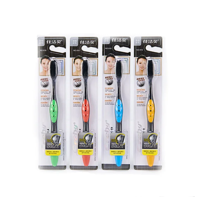 
OEM manufacturer cheap soft bristle plastic carbon toothbrush for adult 