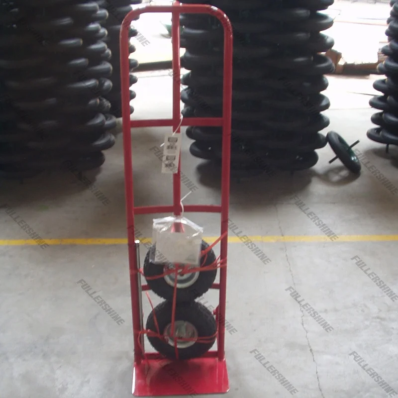 HT1805 two wheel warehouse storage steel platform hand trolley