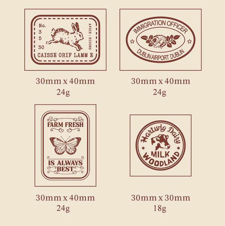 custom decorative hot sale Animal Flower Season Graphics beech wooden rubber lnk stamp