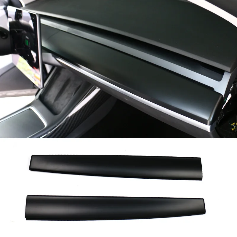 Fit For 2021 Model 3 Y Carbon Fiber Central Control Dashboard Decoration Sticker Instrument Panel Trim Cover For Model 3 Y