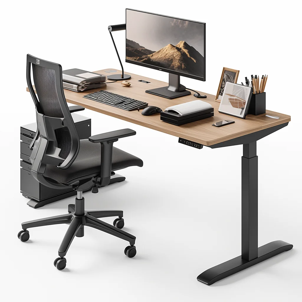 High Tech Luxury Simple Electric Height-Adjustable Executive Desk Computer Office Desk Electric Lift Table