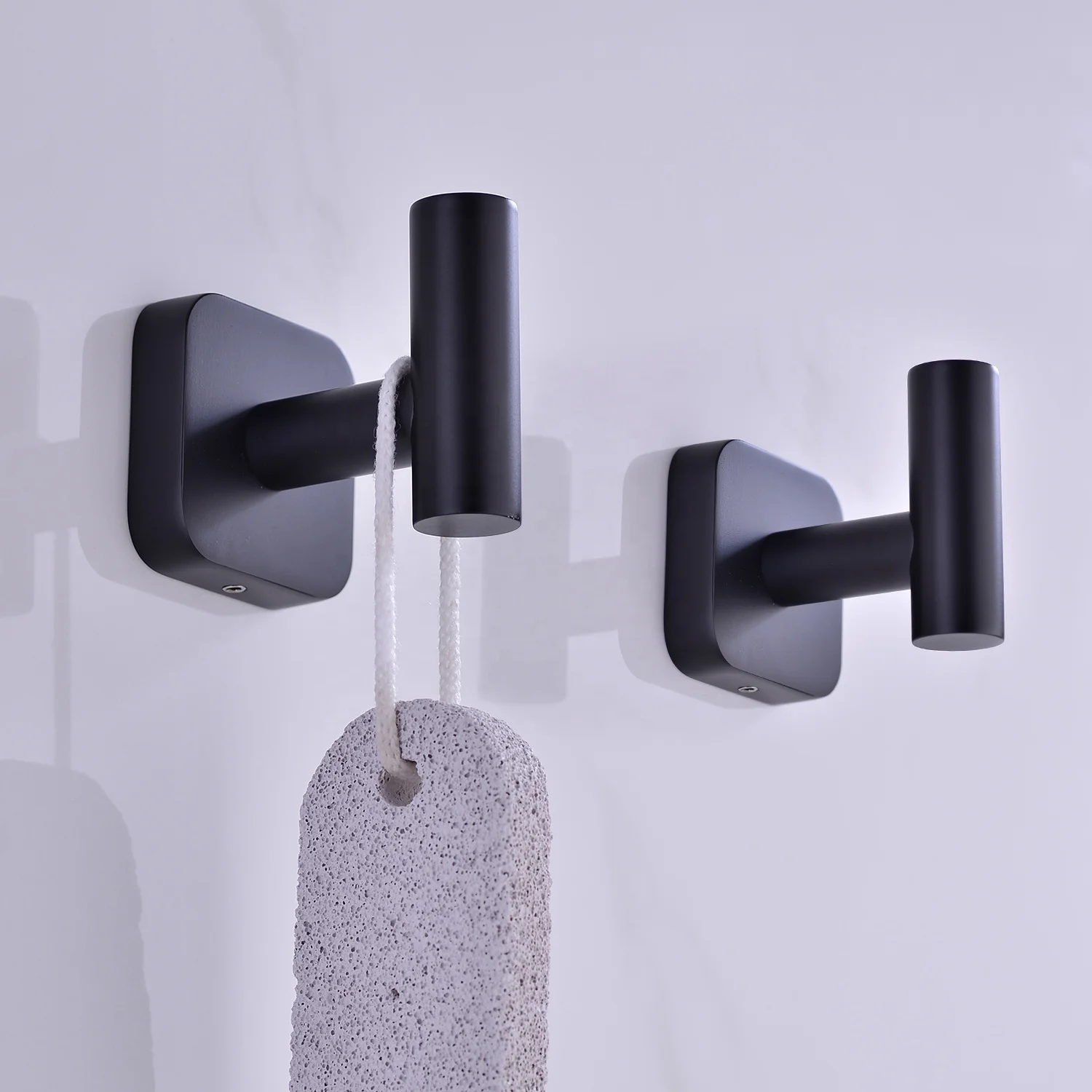 
Stainless Steel Wall Mounted Adhesive Bathroom Cubicle Coat Hook Rack 
