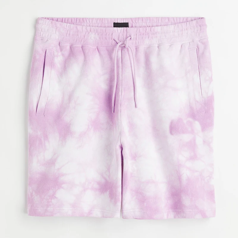 New Arrival Loose Breathable Elasticized Waistband Boxer Gym Workout Sports Tie-Dye Shorts For Men