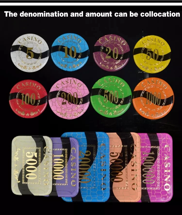 High Quality Round Crystal Customized Poker Card Manufacturers Cheap Wholesale Casino High-end Poker Chips for Gambling Club