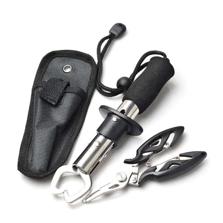 Stainless Steel Fishing Tackle Fish Lip Grip With Fishing Pliers Set
