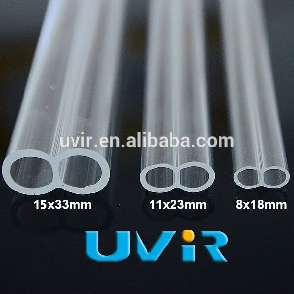 High temperature resistant transparent quartz glass tube dual tube IR heating lamp accessories