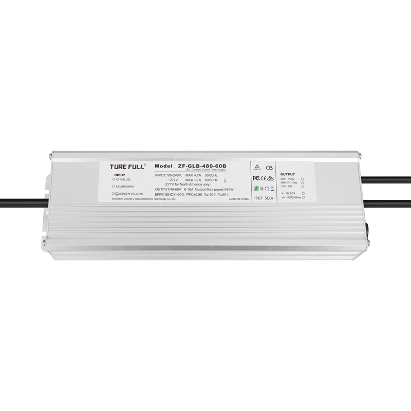 HLG-480H-C1400/1750/2100/2800/3500 480W turefull  building light constant current  Led driver with 0-10V dimmable led driver