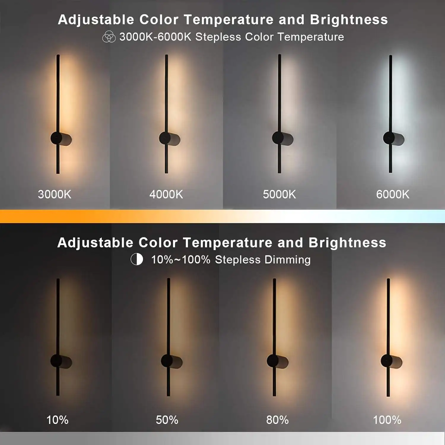 Wireless USB Living Room Bedroom Set of Two Rechargeable lighting sconces battery operated interior wall light