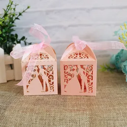 Laser Cut CookieBox Custom make Pearl Paper Box Wedding Favors Box for Party
