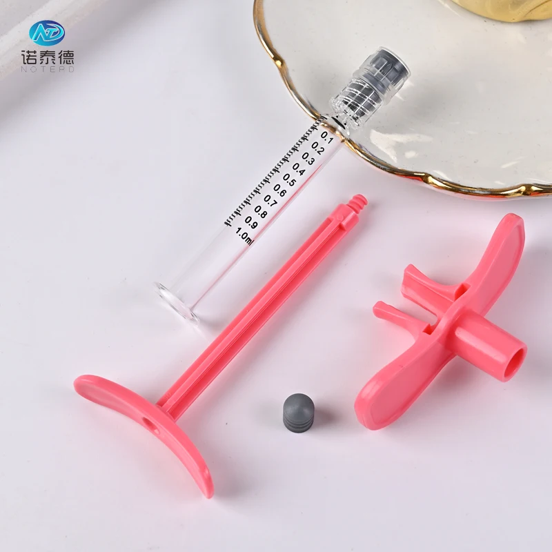 High Quality 1ml long Glass Syringes Cosmetic for Beauty Products
