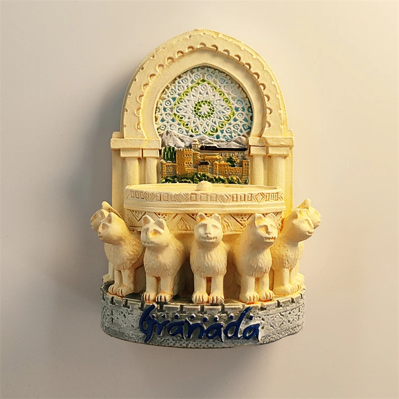 Custom Magnet Lanada Spanish Lanzarote Refrigerator Magnet Tourist Souvenir 3D Resin Magnets For Fridge