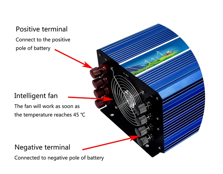 5000w Dc To Ac Inverter 12vdc 24vdc 48vdc To 110vac 220vac Dc To Ac High Frequency Solar Inverter Lcd Display