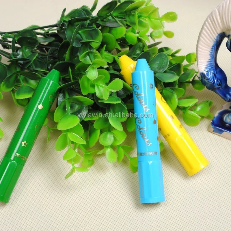 Beginner washable multi color silky crayons 12 colors twist silky crayon 12 counts caryons for children painting