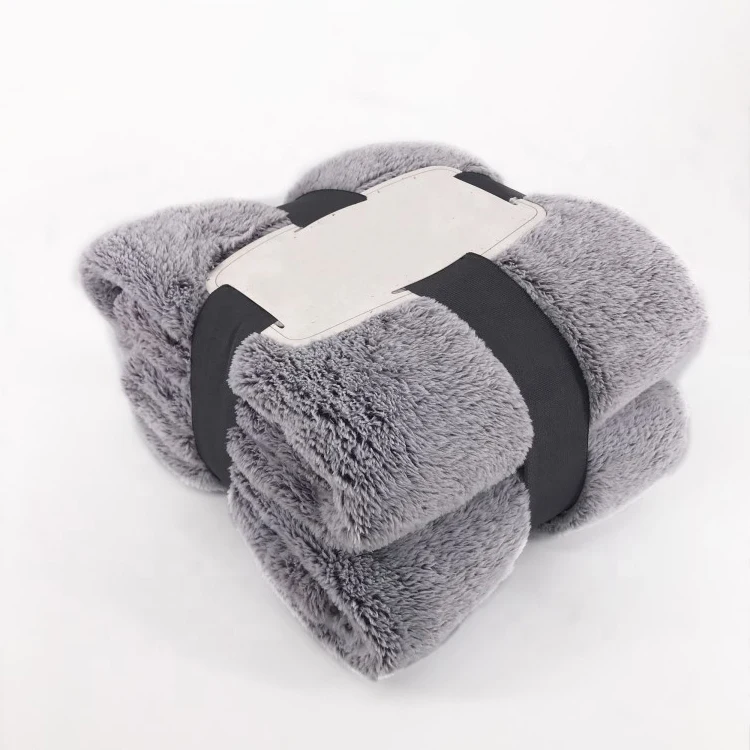 Super soft 100% polyester Plush fuzzy sofa bedding flannel fleece fur throw blanket