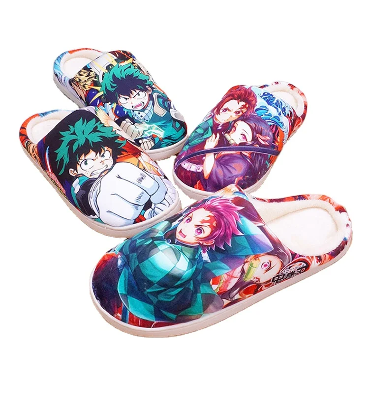 Хлопковая Слитная обувь Luffy Slam Dunk attack, гигантское аниме осень/зима, теплая плюшевая обувь для мужчин и женщин, домашние тапочки, мягкие плюшевые Тапочки