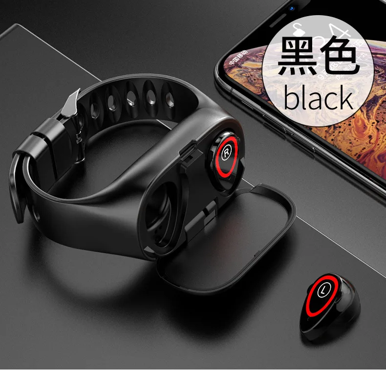 Недорогой модный фитнес-браслет Reloj Смарт-часы с наушниками-вкладышами браслет M1 IP67 водонепроницаемый спортивный смарт-браслет