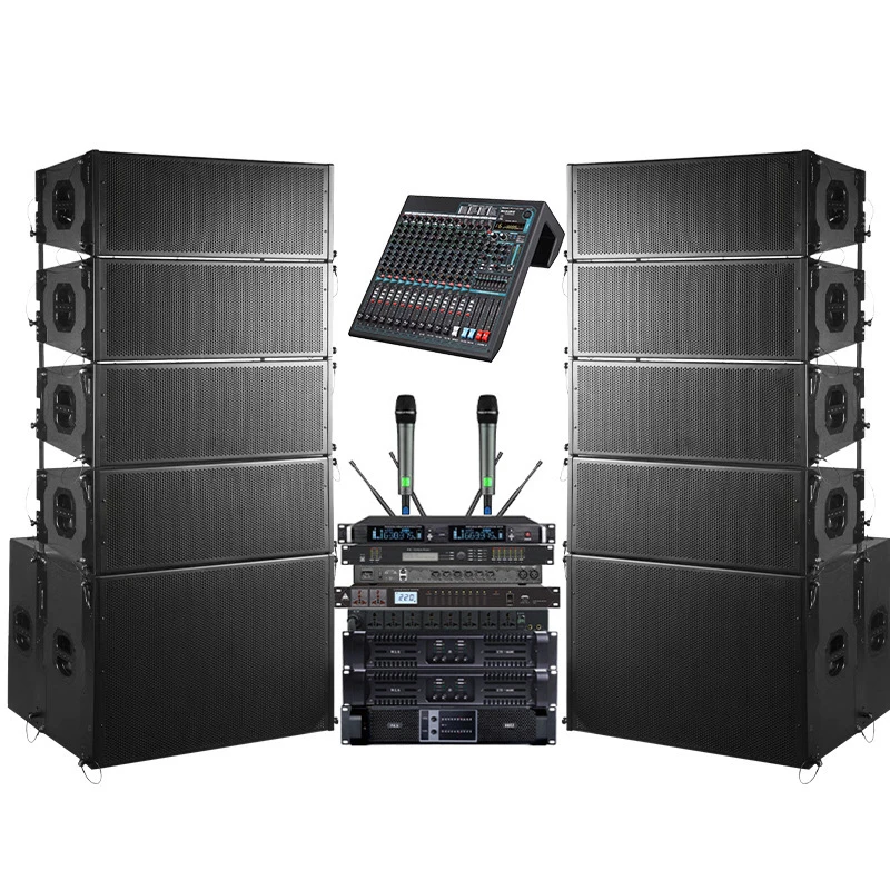 High quality passive Double 8 inch line array speakers high power stage performance dual 8 inch line array sound system